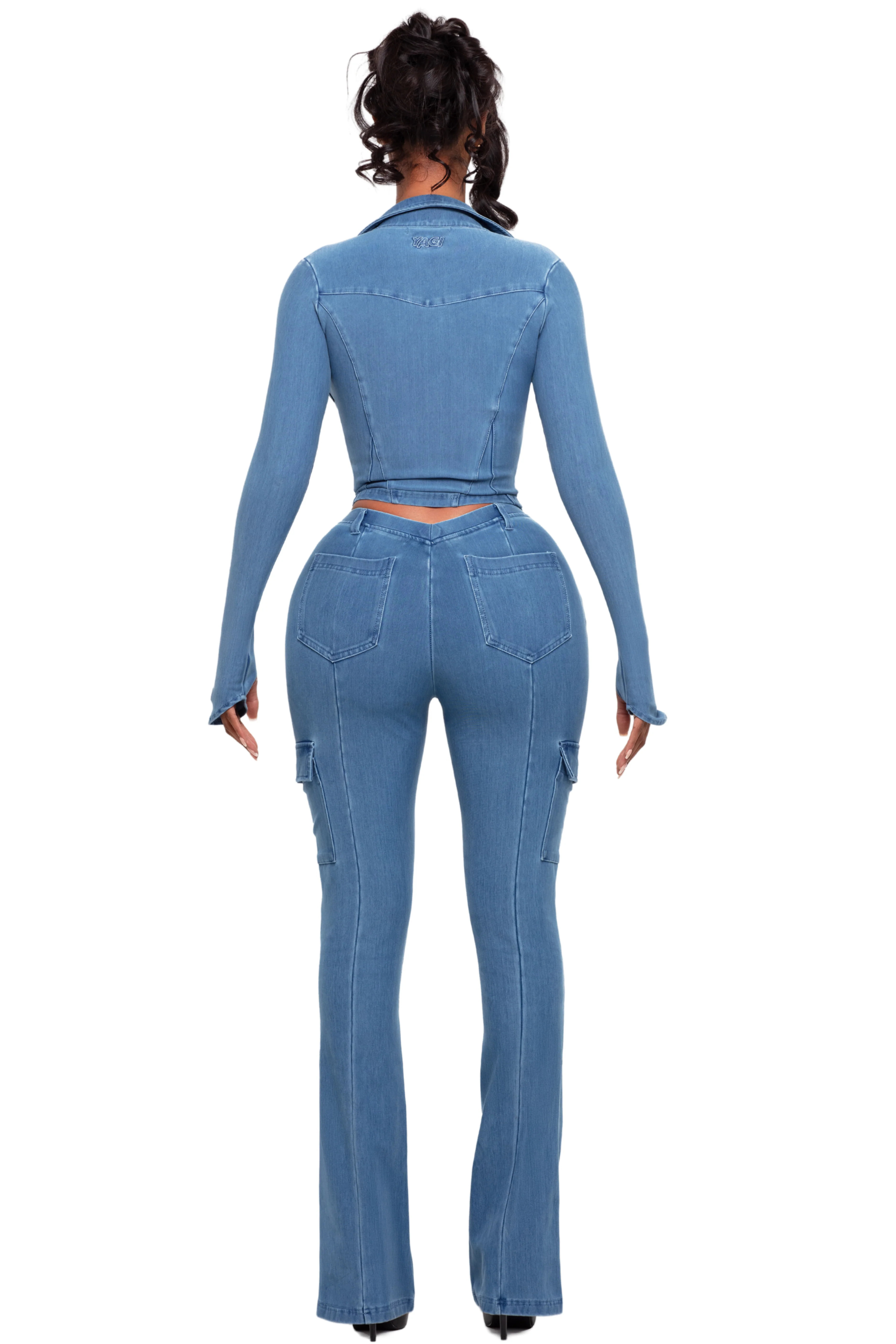 KAOIR AZURE DENIM LEGGINGS - Image 3