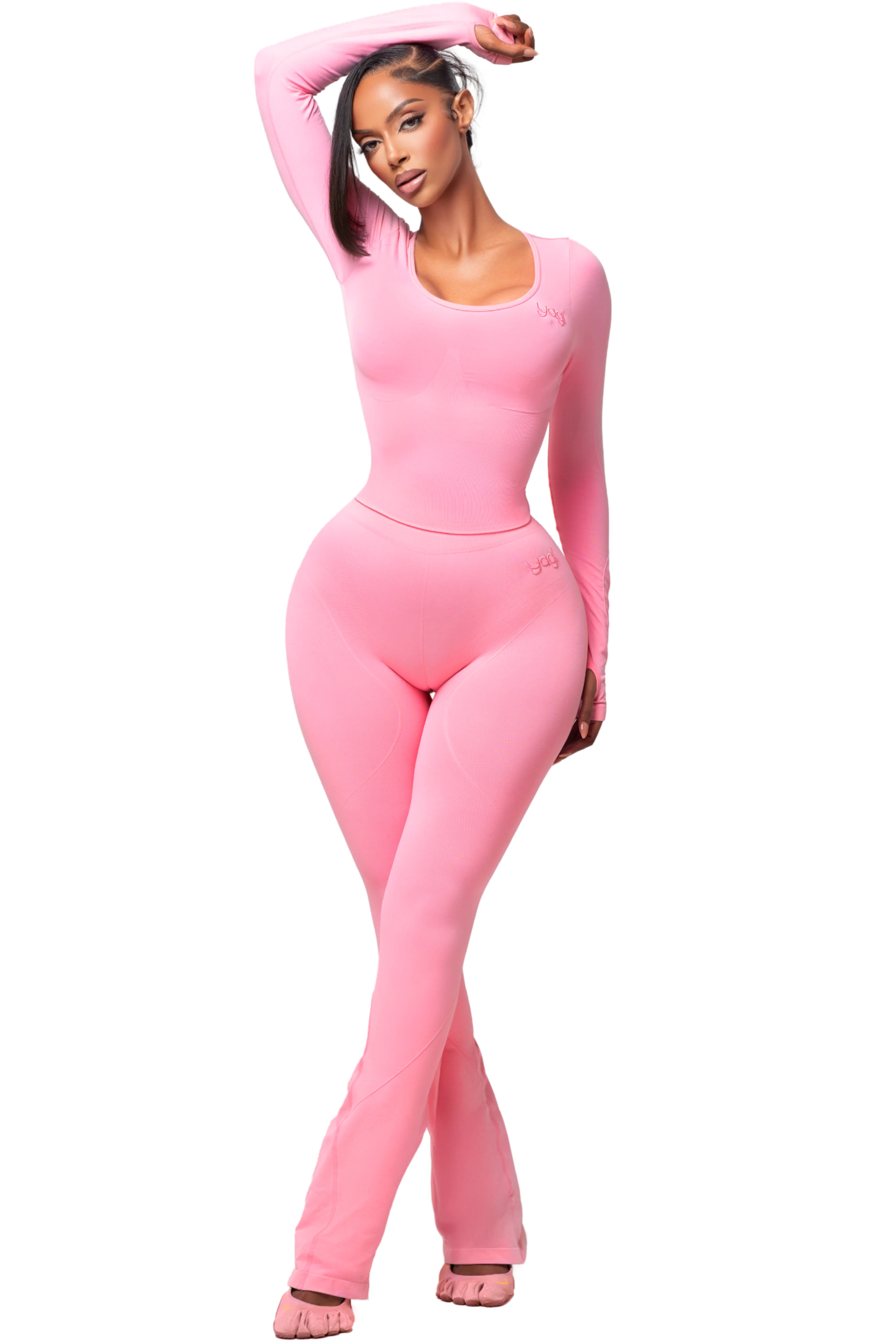 SCULPT BLUSH LONG SLEEVE TOP - Image 3