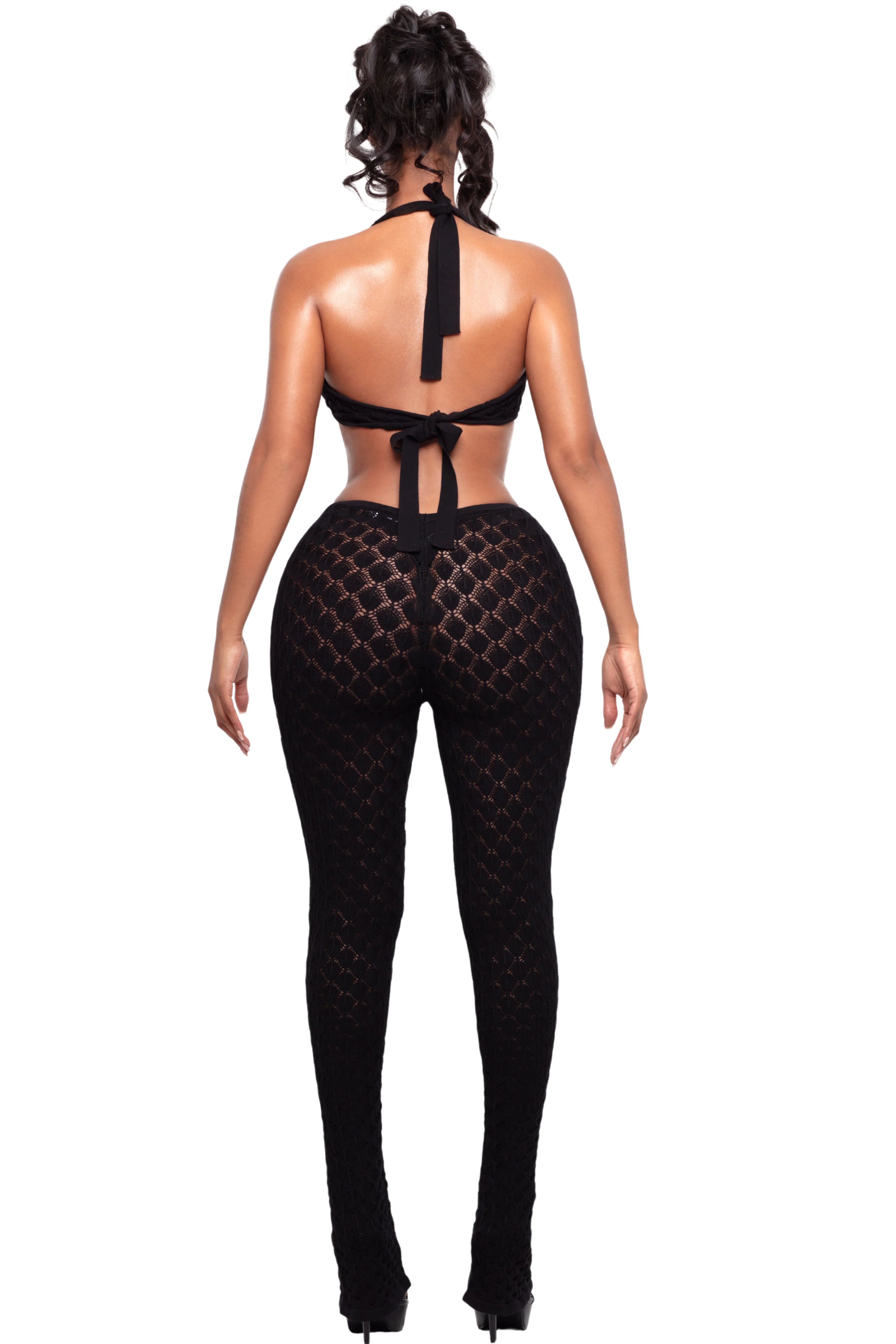 SIENA ONYX KNIT PLUNGE JUMPSUIT - Image 3