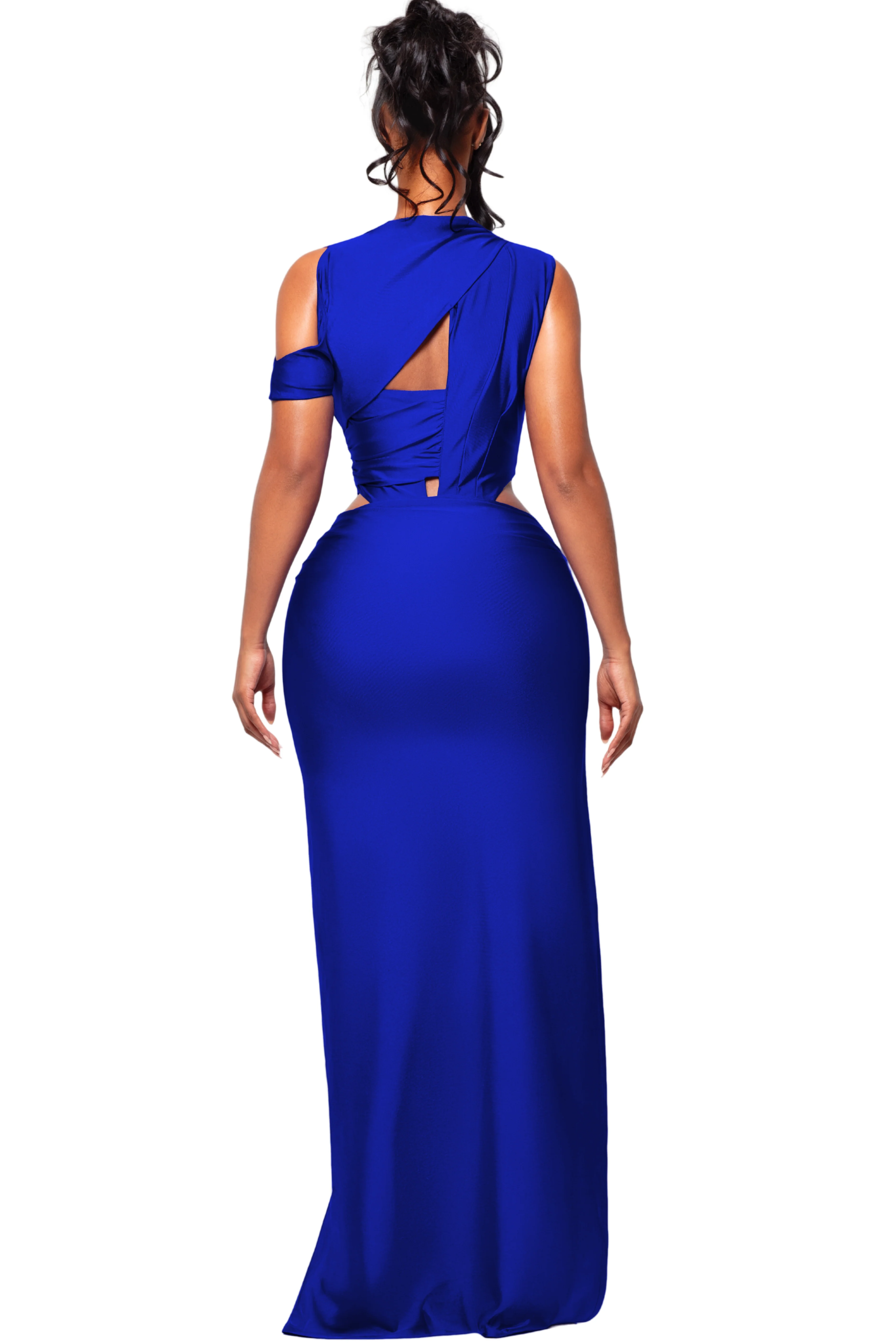 ST TROPEZ BLEU ONE SLEEVE DRESS - Image 4